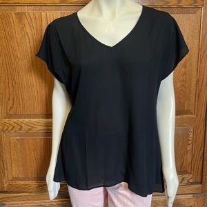 Show me your Mumu v-neck semi sheer blouse size small